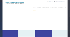 Desktop Screenshot of bluerivervalleyfarm.com